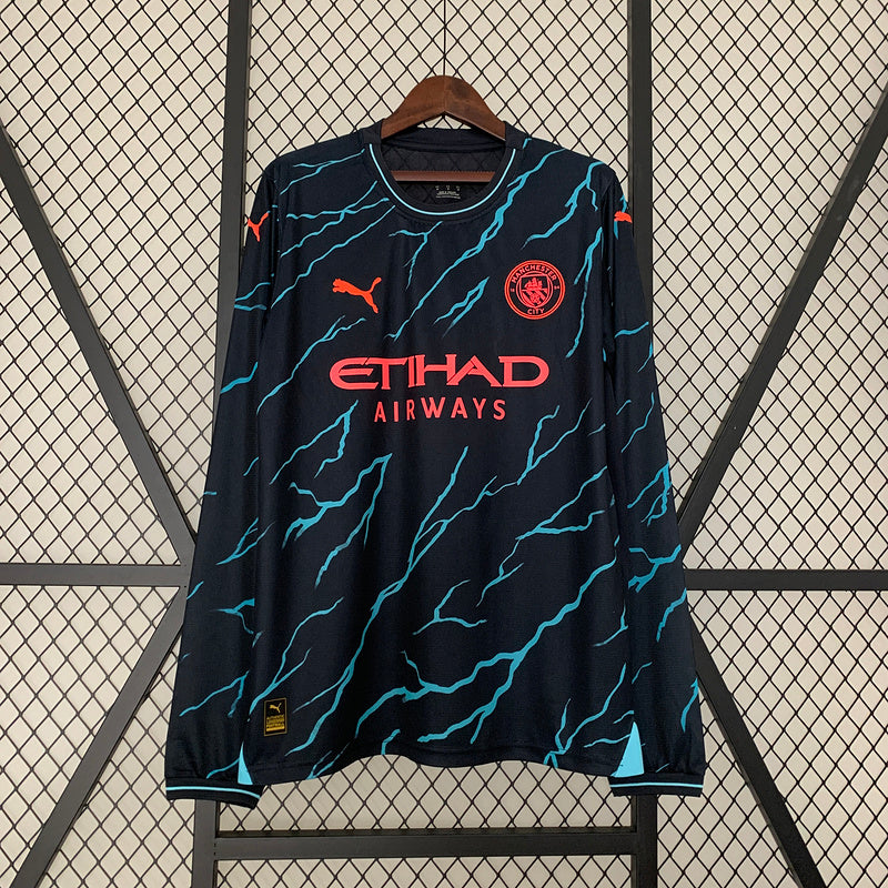 Camisa Manchester City Manga Longa 23/24 Away II