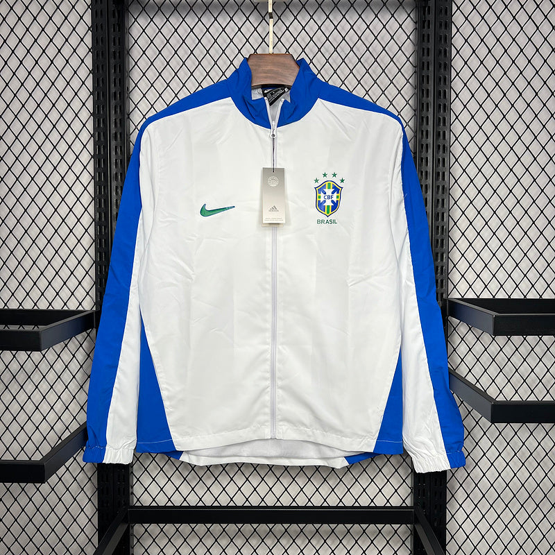 Blusa Brasil Retro Ziper inteiro 1994- Branco