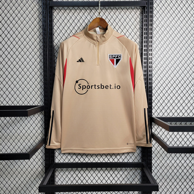 Blusa São Paulo Meio Ziper 23/24 - Bege