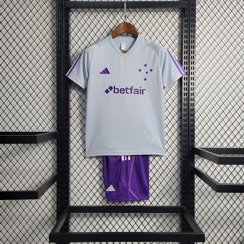 Kit Infantil Cruzeiro 23/24 - Cinza/Roxo